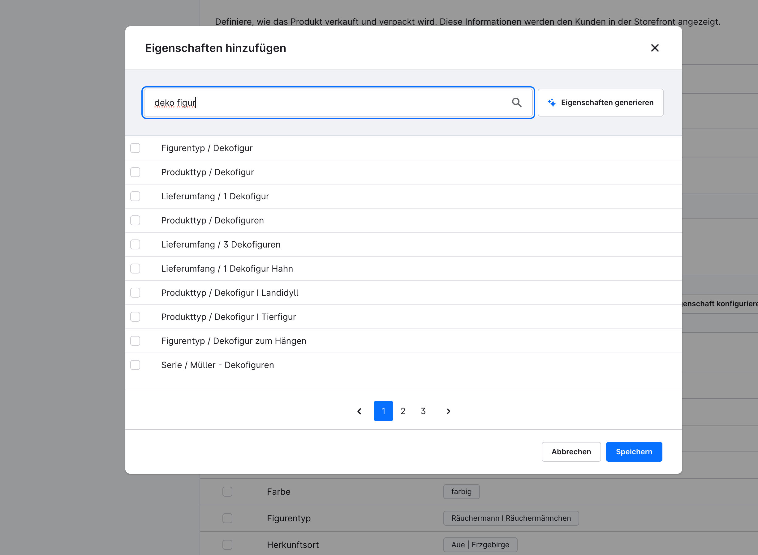 Con plugin: búsqueda de deko figur con 3 páginas de resultados